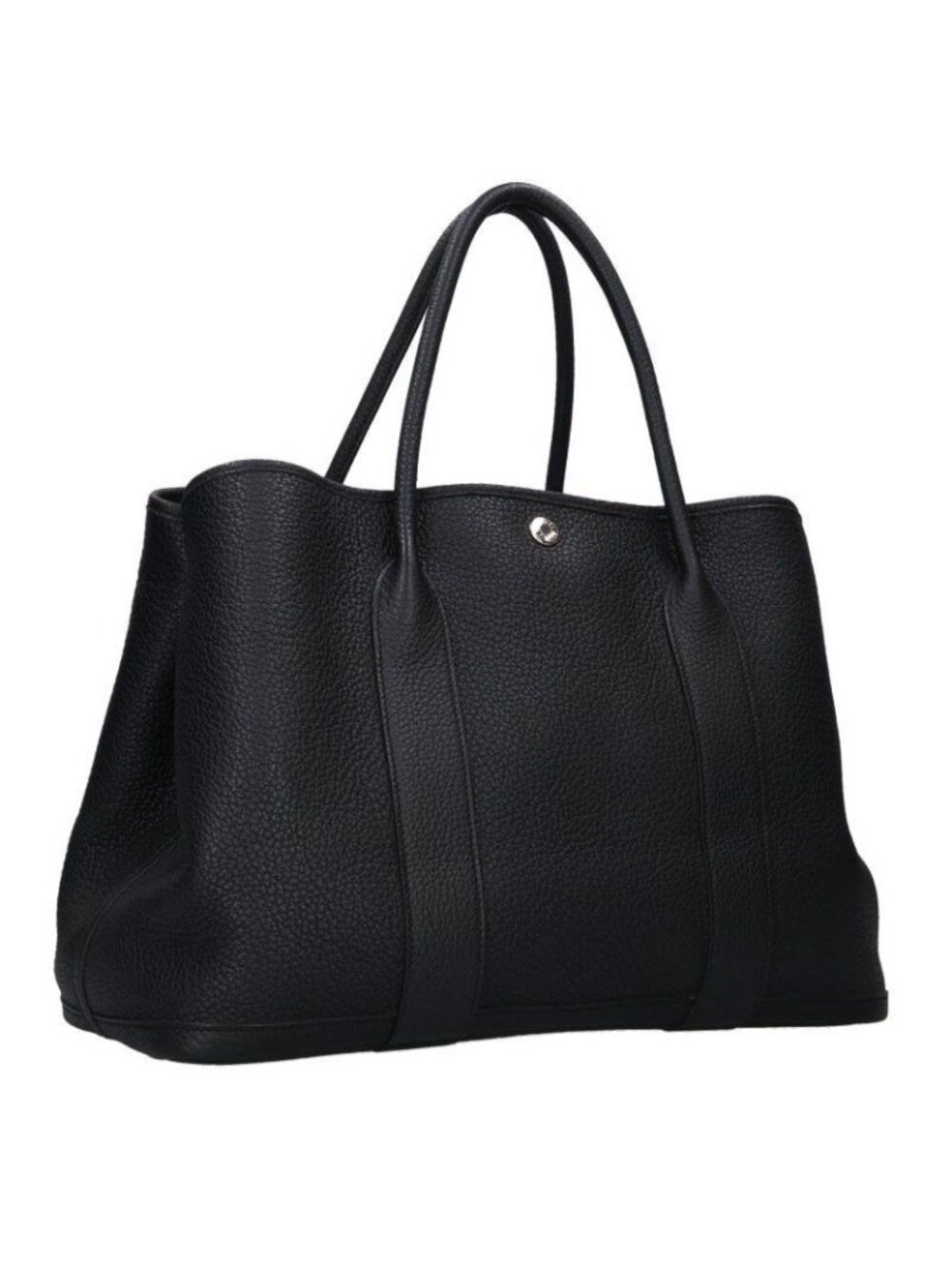 Hermes Garden Party PM Silver Negonda Noir Handbag PM